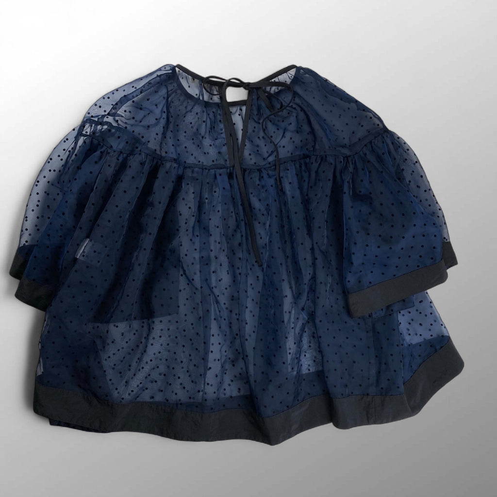 yori ヨリ / ドット柄シアーブラウス SIZE:FREE