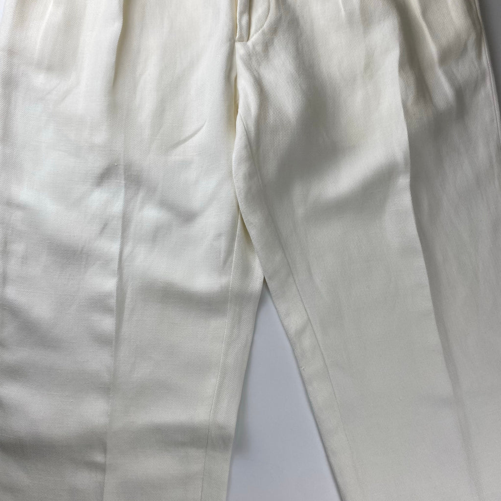 Ralph Lauren Purple Label ラルフローレン パープルレーベル / 2タック ヘリンボーン スラックス MADE IN ITALY コットン×リネン SIZE：W28