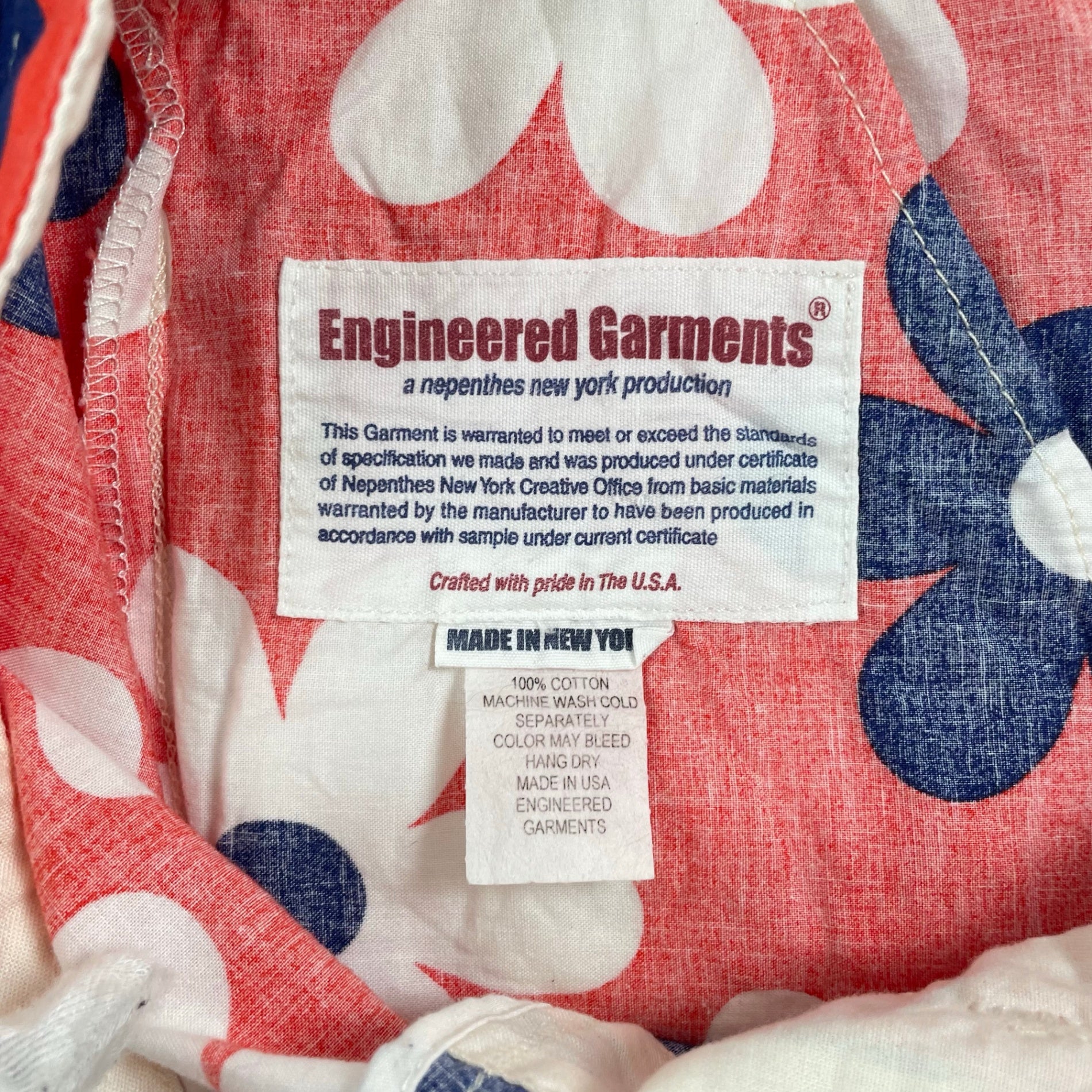 ENGINEERED GARMENTS エンジニアドガーメンツ / フラワーパターンショートパンツ 参考定価：26,000程度 SIZE:XS