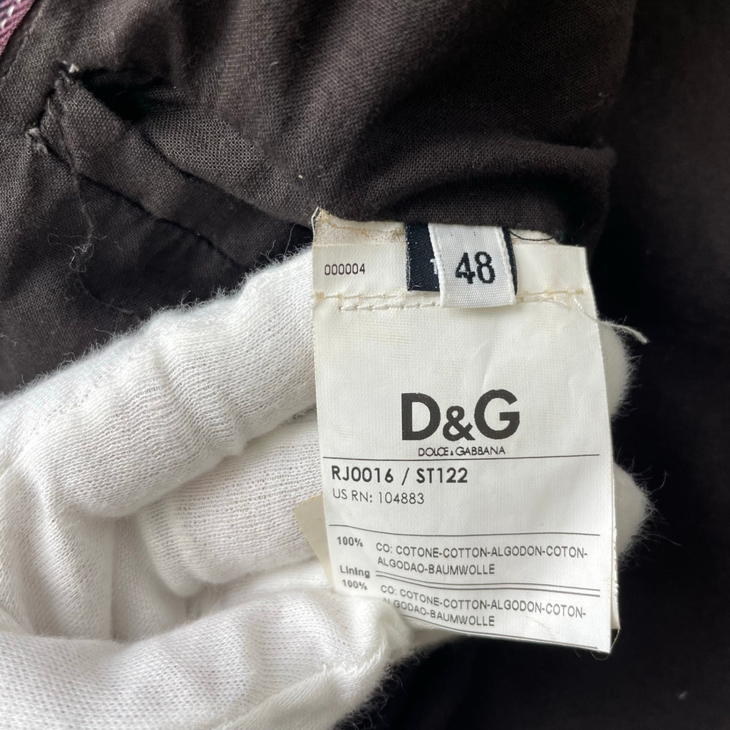 D&G DOLCE & GABBANA / アーカイブコットンジャケット 参考定価：100,000程度 SIZE:48
