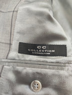 CC COLLECTION CORNELIANI / バージンウール チェック柄スーツ 参考定価：160,000程度 SIZE:46