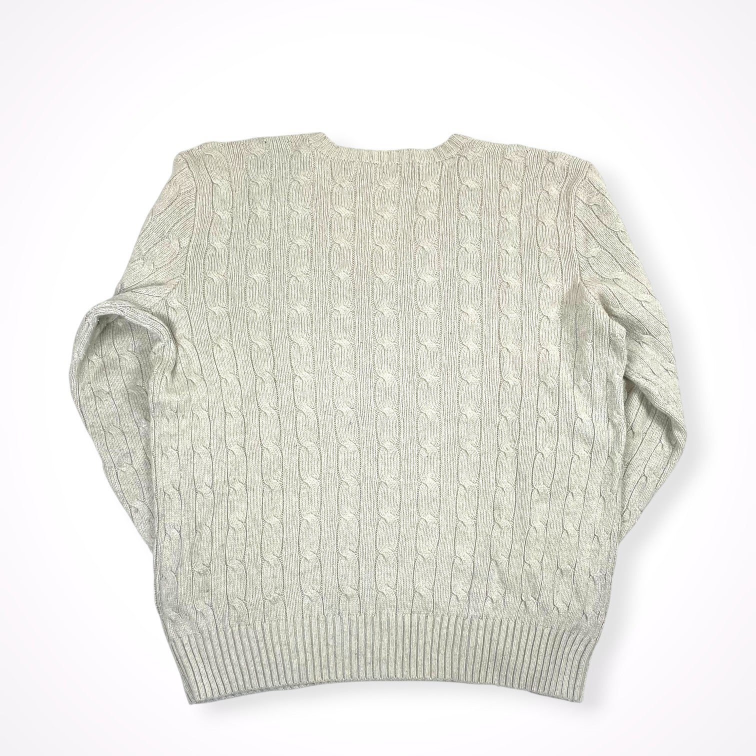 Polo by Ralph Lauren ポロバイ ラルフローレン / 90s ピュアシルク ケーブルVネックニット SIZE:M