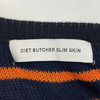 DIET BUTCHER SLIM SKIN / ボーダーロングニット 18SS SIZE：FREE