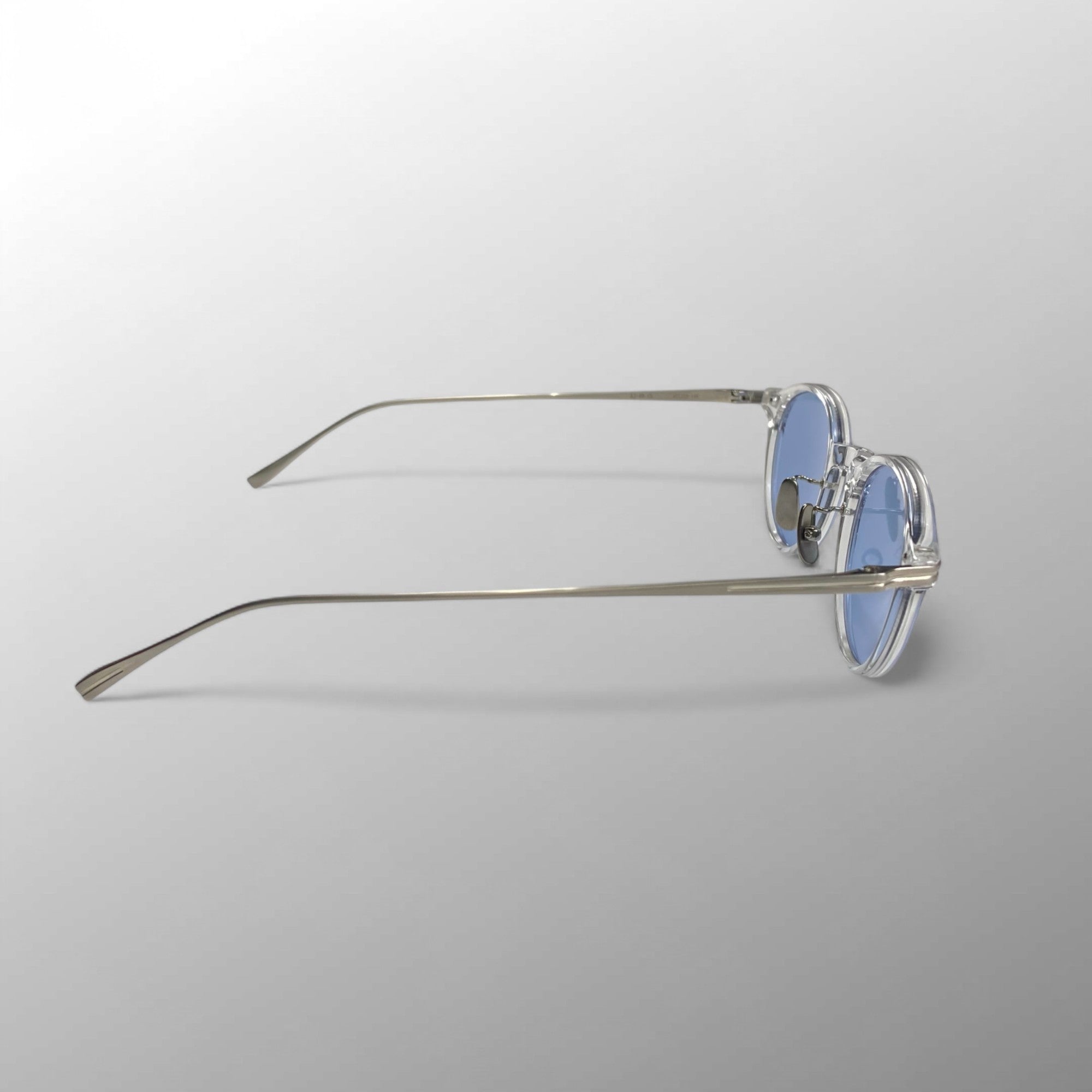 金子眼鏡 ジャパンシリーズ / クリアボストン サングラス 度なしライトブルーレンズ 参考定価：46,000+tax SIZE:47□23-145