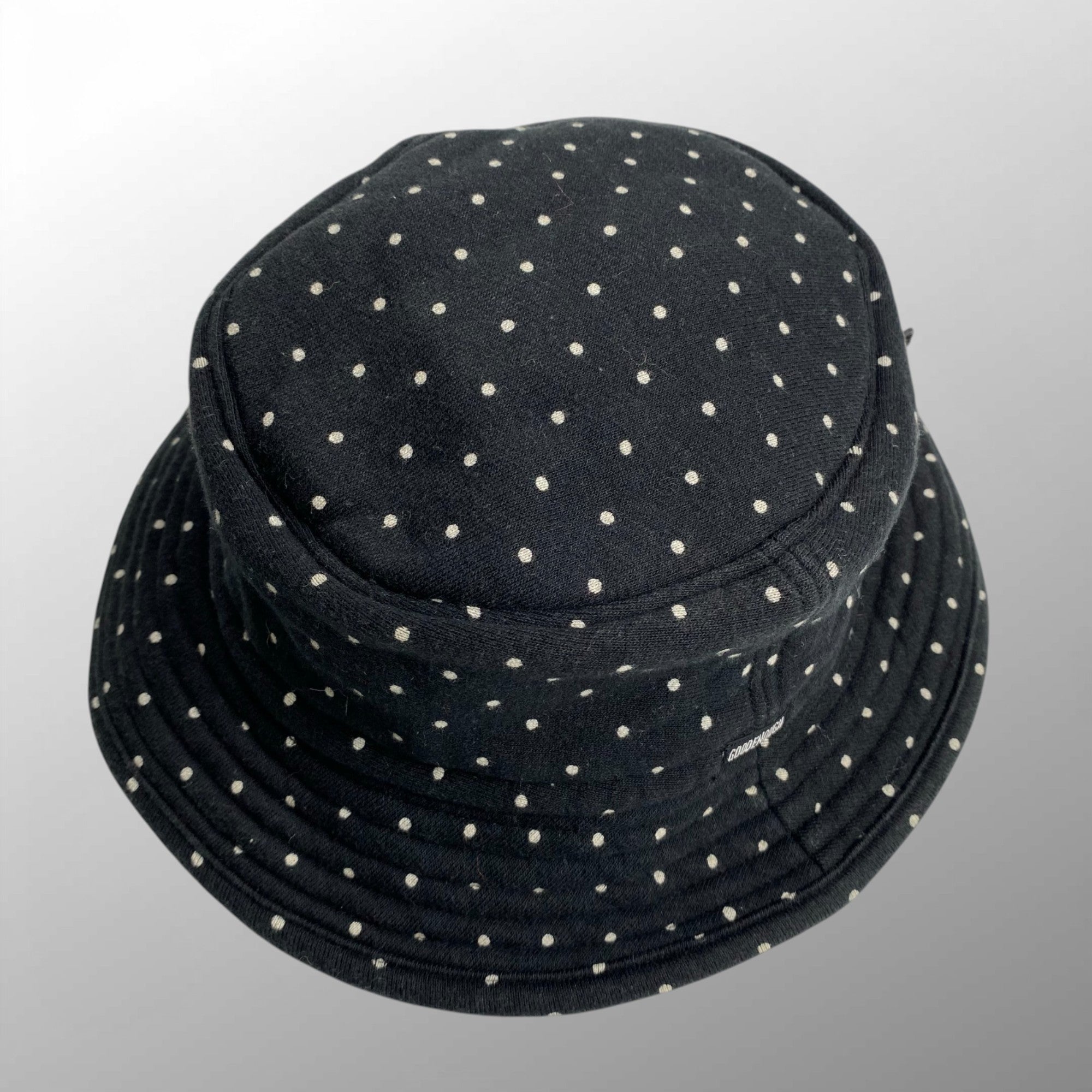 01's GOODENOUGH グッドイナフ / ヴィンテージ ポルカドット スウェットハット 帽子 ドローコード付