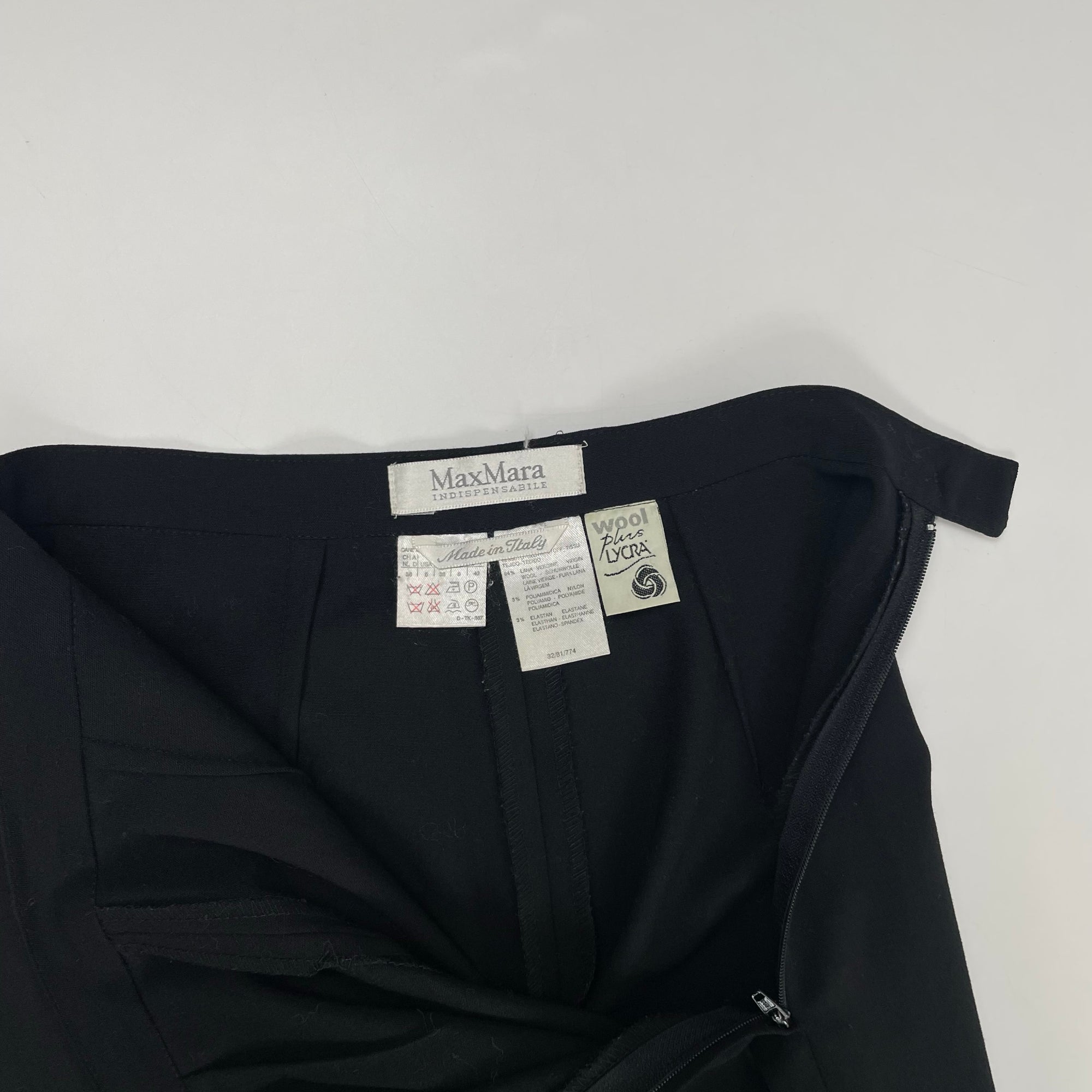 MaxMara INDISPENSABLE / アーカイブ Lycraストレッチストレートパンツ 白タグ SIZE：40