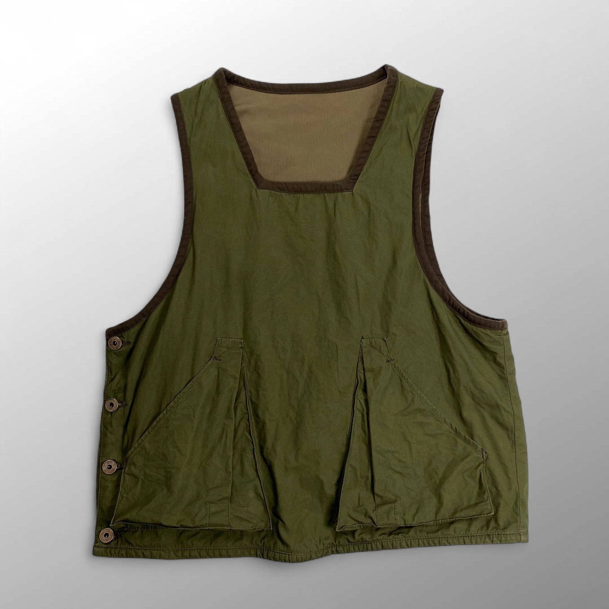 BLACK SIGN ブラックサイン / リバーシブルハンティングベスト ピケ 参考定価：30,000程度 SIZE:40(L程度)