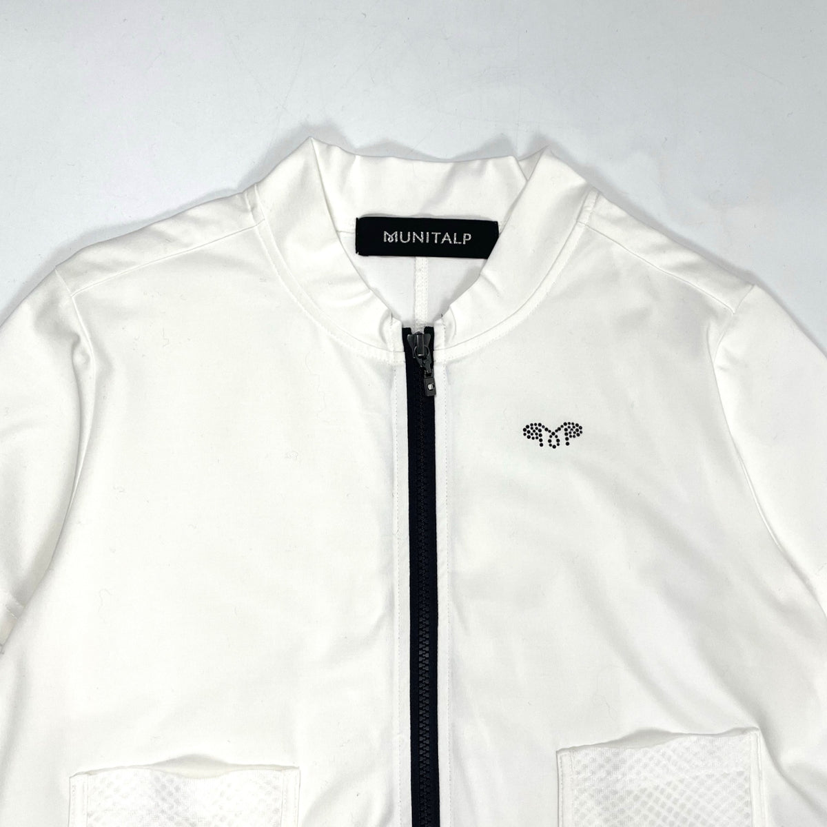 MUNITALP / ハーフジップ メッシュポケット チュニックワンピース 参考定価：42,000程度 SIZE:40