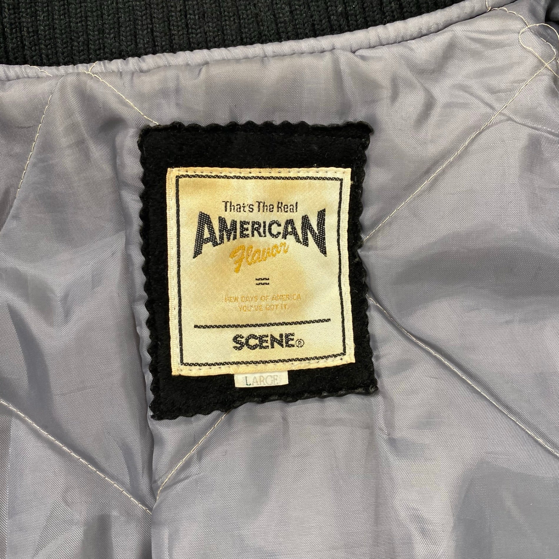 SCENE CLUB from VAN JACKET シーン ヴァンヂャケット / ヴィンテージスタジャン ピッグスウェード カウレザー ブラック SIZE:L