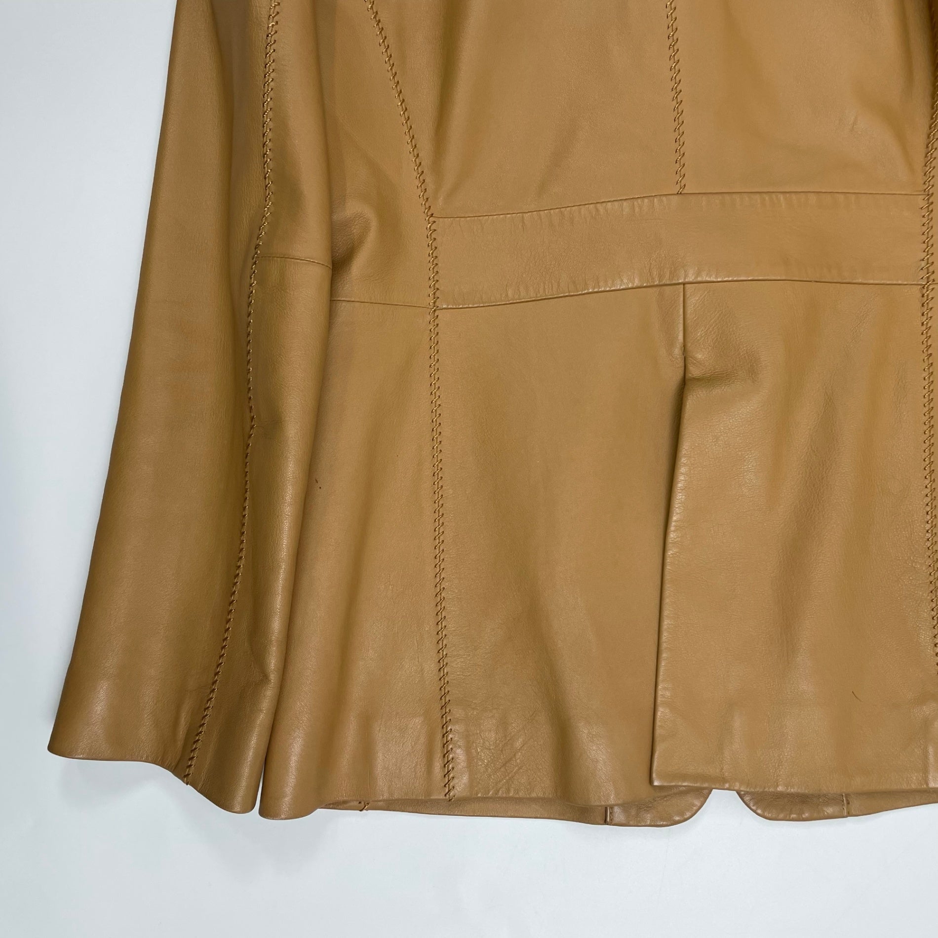 COMME CA コムサ / VINTAGE シームデザイン ラムレザージャケット SIZE:9