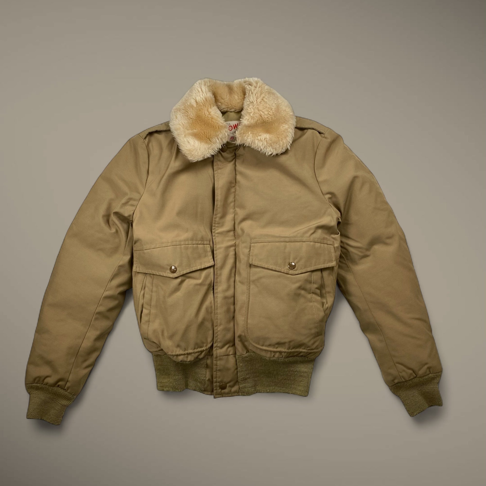 70年代 VINTAGE Schott ショット / ヴィンテージ ダウンジャケット フライトジャケット TALONジップ  ミリタリー SIZE：XS