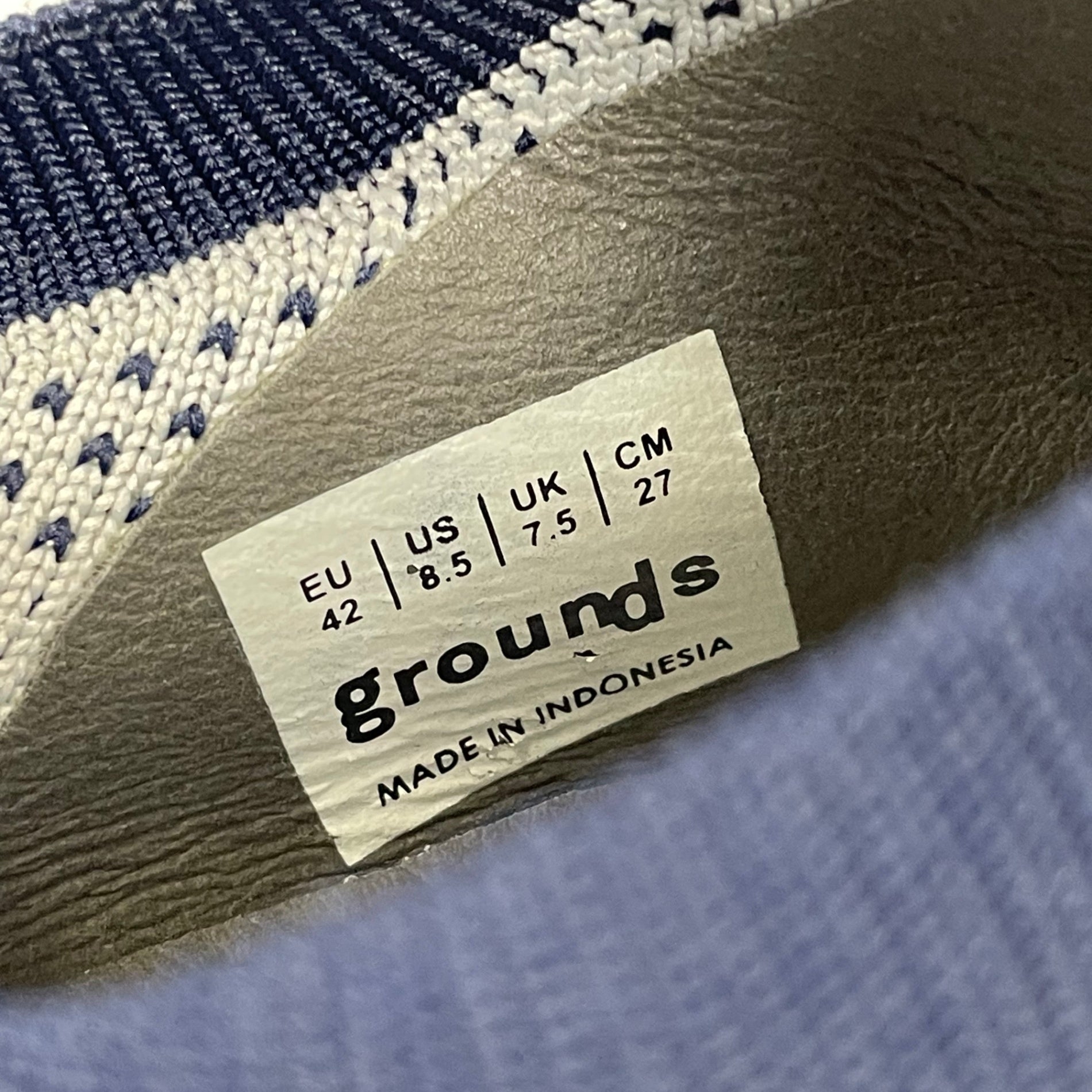 grounds グラウンズ MIKIOSAKABE ミキオサカベ / JEWELRY スニーカー ネイビー×ベージュ 参考定価：33,000程度 SIZE：27cm