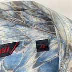 roberto cavalli / パイソン＆フェザー柄切替シャツ 参考定価：100,000程度 SIZE:48