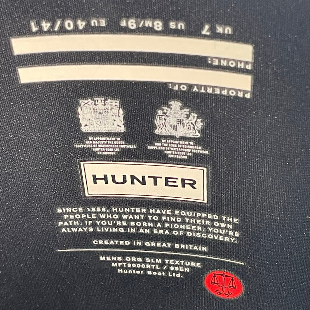 HUNTER / ORIGINAl SLIM ZIP 参考定価：19,000+tax SIZE:UK7(26cm程度)