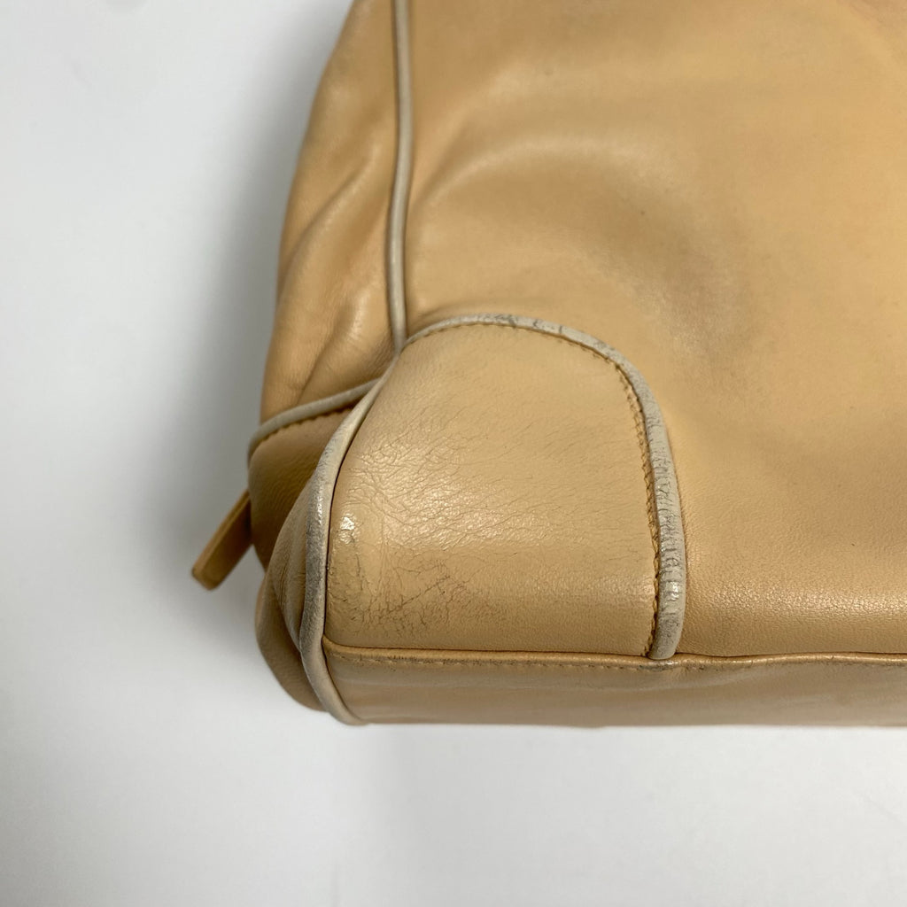 LOEWE ロエベ / ミニボストンハンドバッグ ラムレザー ベージュ