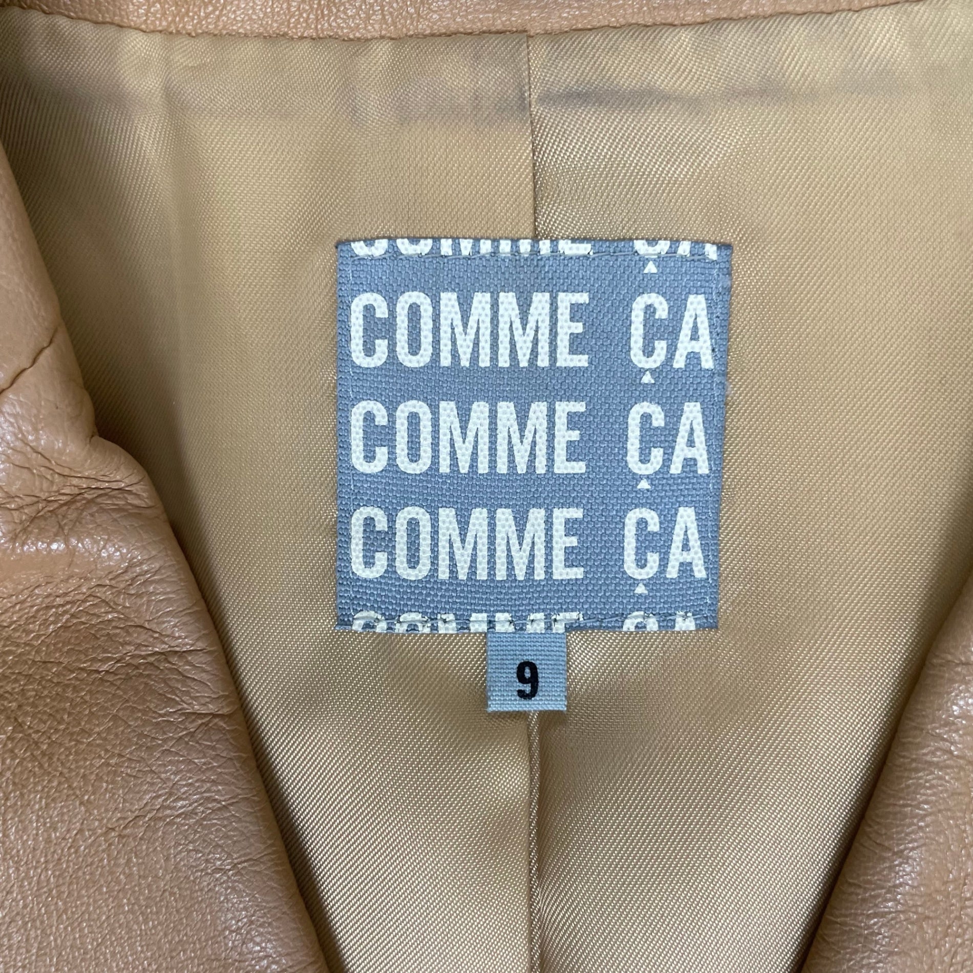 COMME CA コムサ / VINTAGE シームデザイン ラムレザージャケット SIZE:9