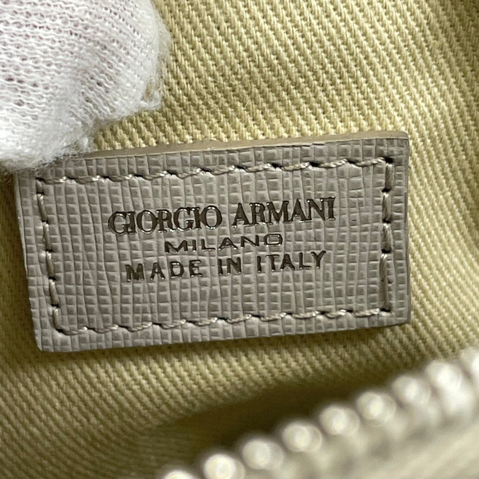 GIORGIO ARMANI ジョルジオ アルマーニ / PORTA TRUCCHI SAFFIANO トラベルポーチ タグ付 参考定価：120,000程度