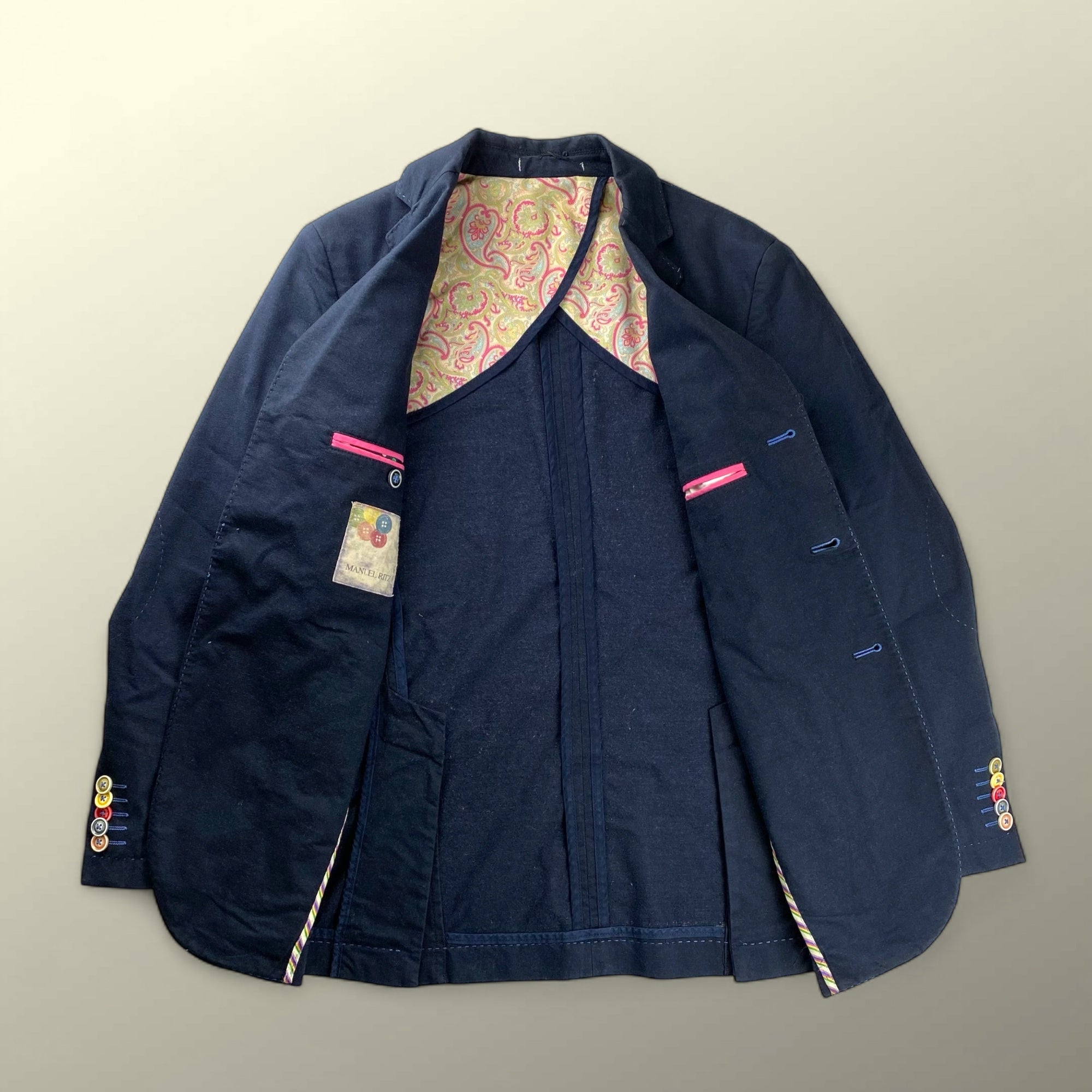 MANUEL RITZ マニュエル リッツ / ステッチ エルボーパッチ ジャケット デザイン LEON 伊勢丹取り扱い SIZE:46