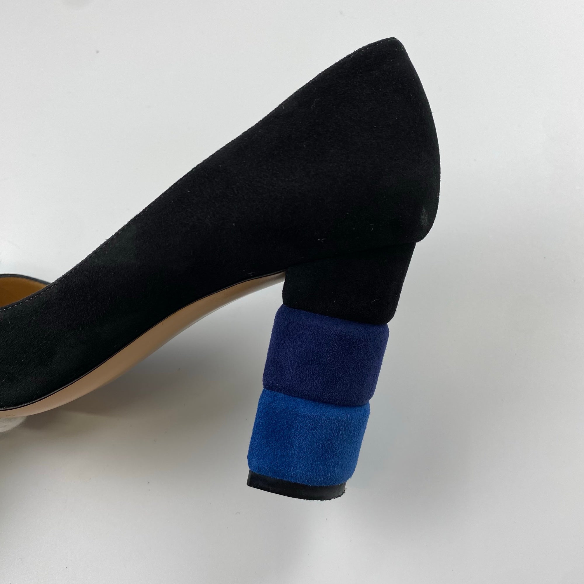 SALVATORE FERRAGAMO サルバトーレ フェラガモ / ヌバック ヒール パンプス SIZE:6 1/2（24cm程度）