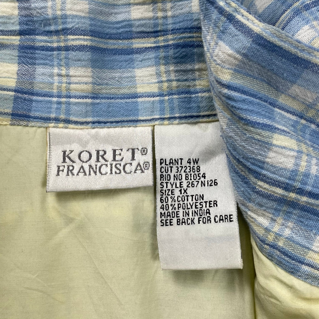 VINTAGE ヴィンテージ KORET FRANCISCA コレット フランシスカ / VINTAGE Pale Tone Patchwork Jacket フェアリー パッチワークSIZE:1X(XL程度)