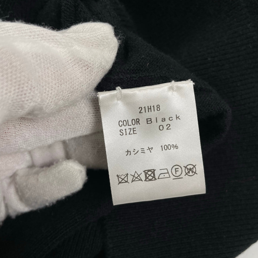 PICEA ピセア / 14GG High Neck ベビーカシミヤ100％ ブラック 21H18 極美品 参考定価：51,000+tax SIZE:02
