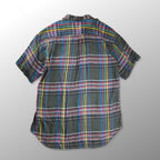 VINTAGE LANVIN PARIS ランバン パリ / リネン100％ チェック柄 ヴィンテージ シャツ MADE IN ITALY SIZE：L