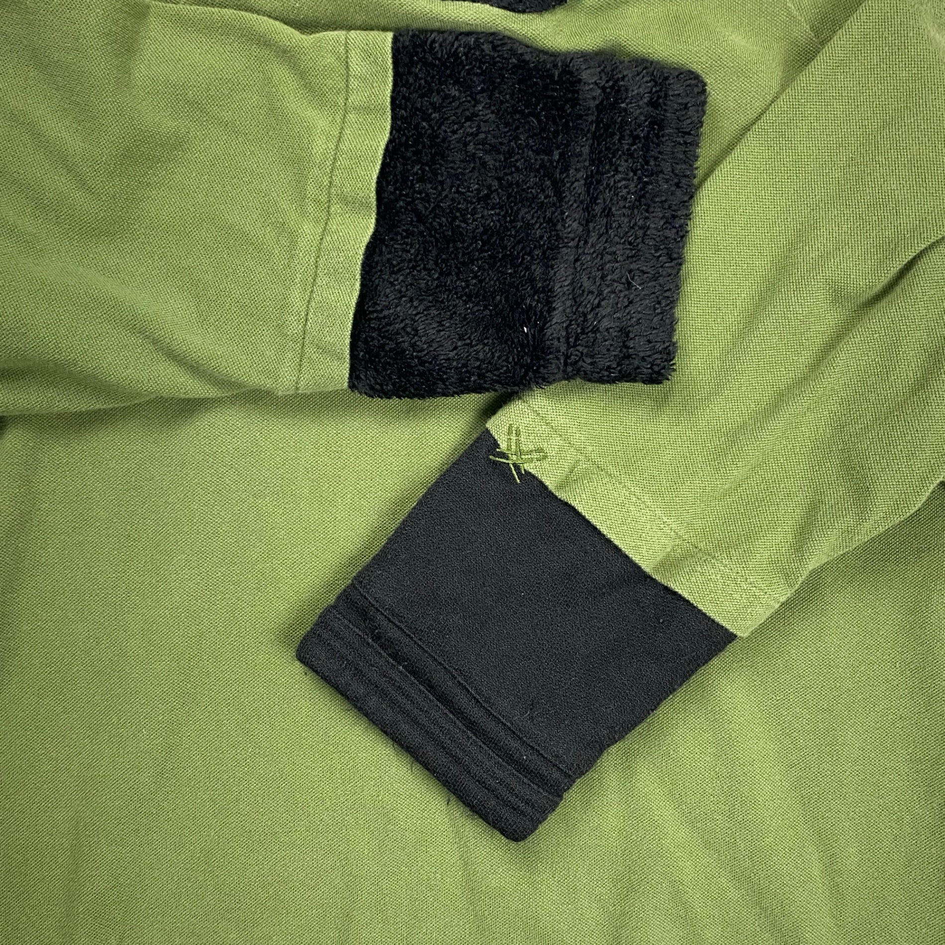 Shantii シャンティ / VINTAGE パイル切替鹿の子TEE オリーブ×ブラック SIZE：L