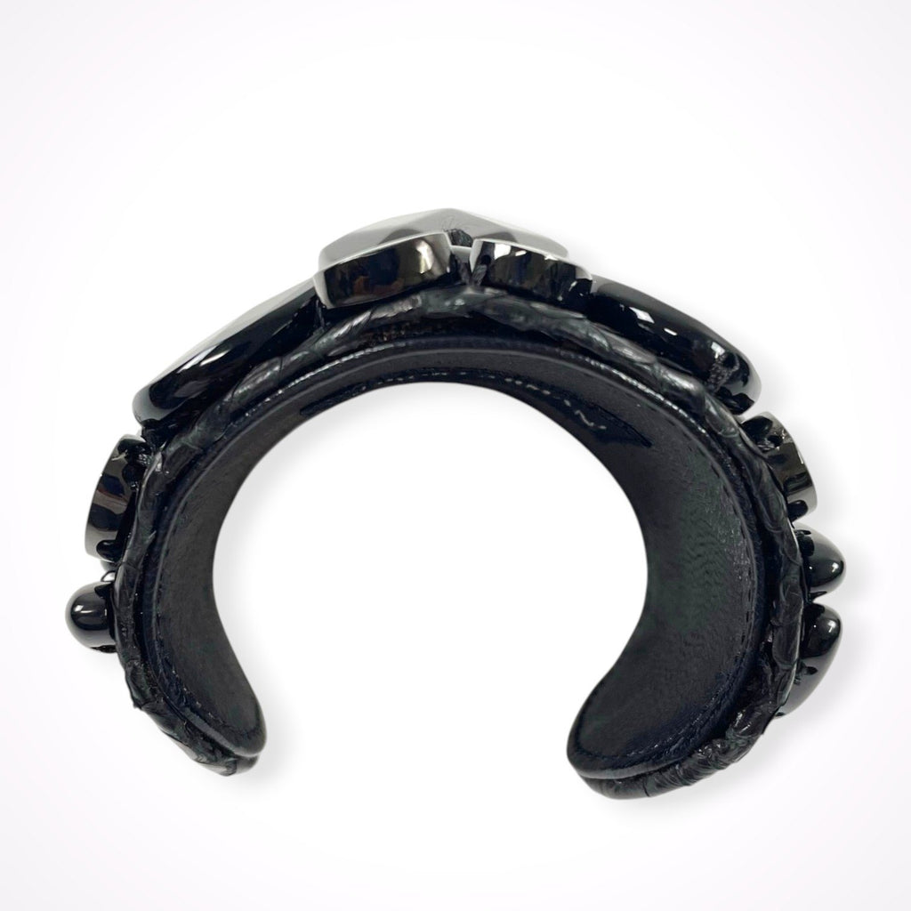 GIORGIO ARMANI / ビジューレザーバングル 参考定価：120,000程度