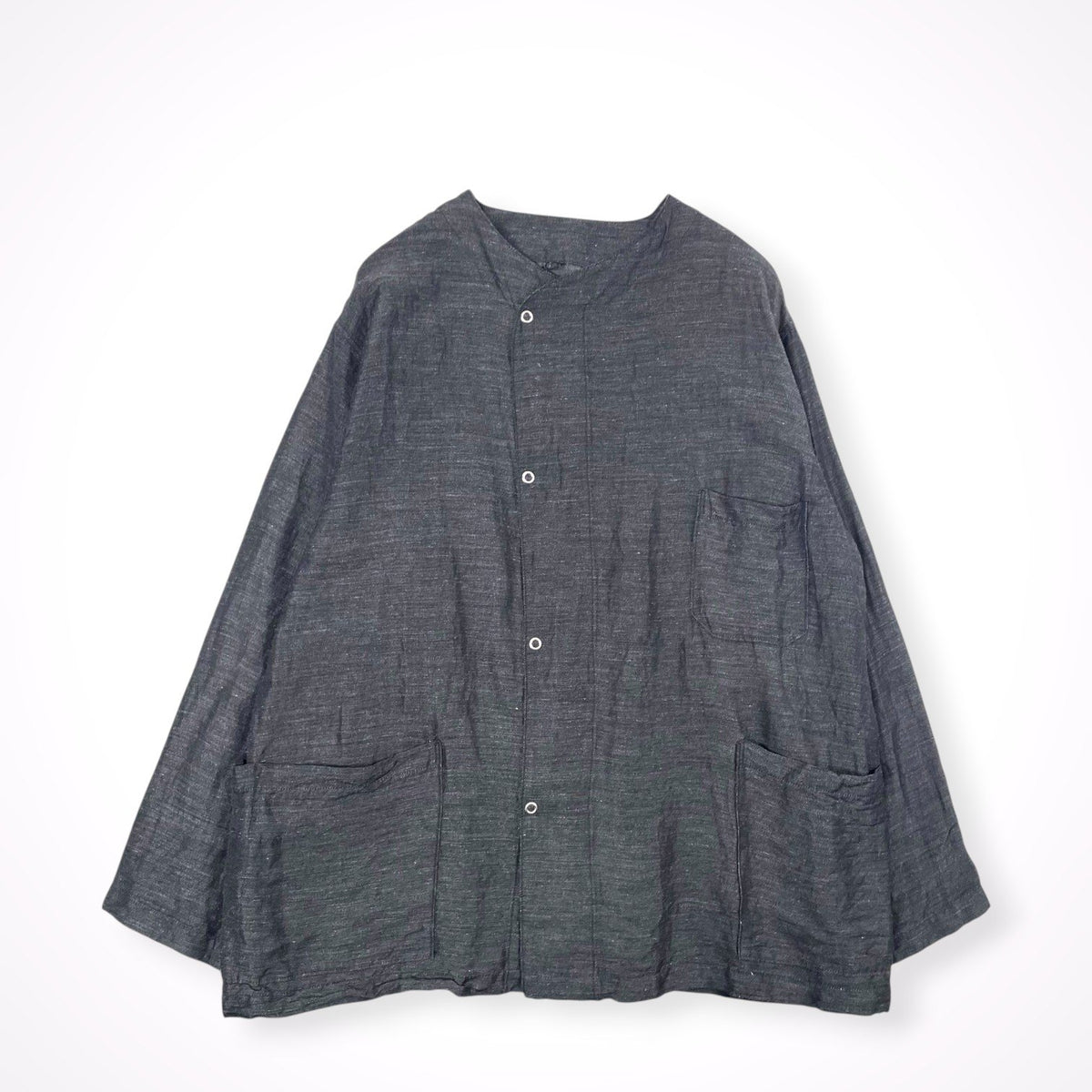 WATANABE TEXTILE × ORTHOU / ノーカラーカバーオールジャケット SIZE:FREE