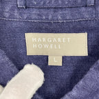 MARGARET HOWELL / 日本製 茄子紺リネンシャツ SIZE：L