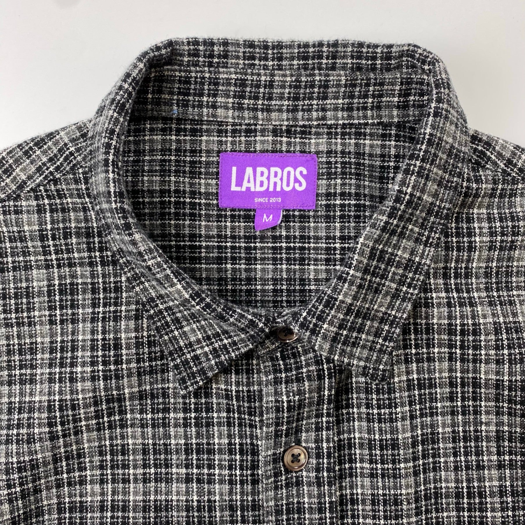 LABROS ラブロス / symbol logo plaid button shirts 刺繍 チェックシャツ SIZE:M