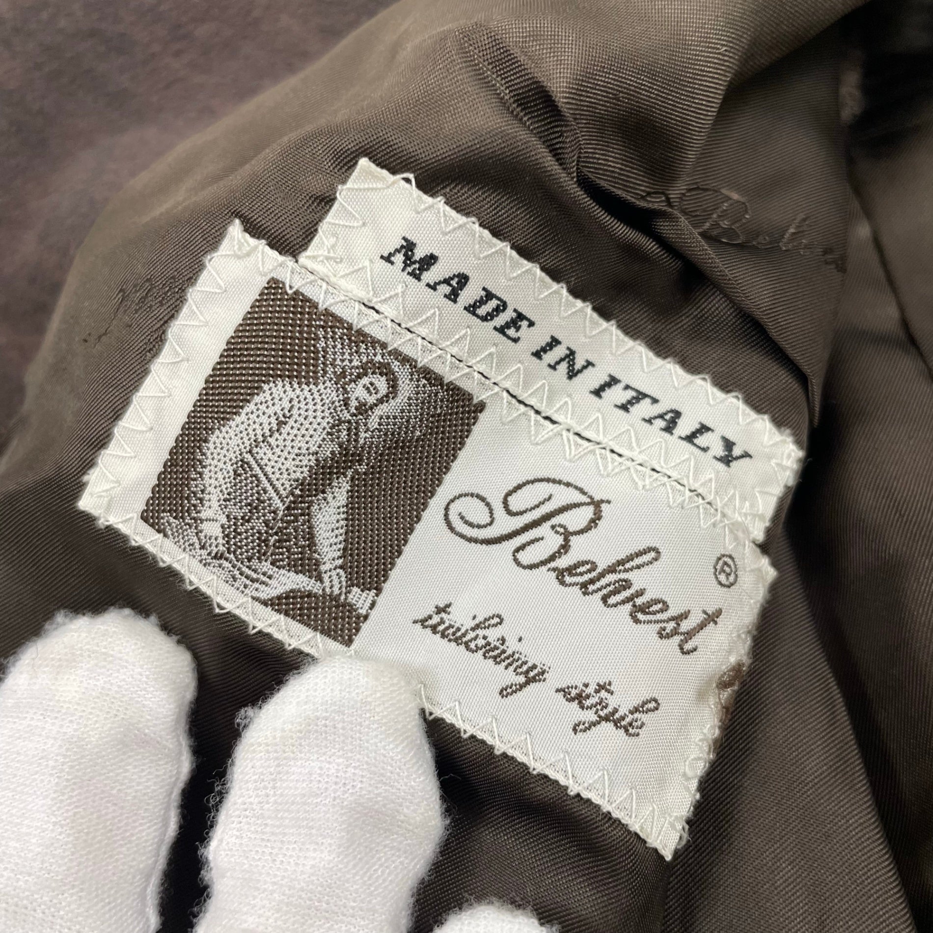 Belvest / ヴィンテージ コットンウールセットアップ ブラウン