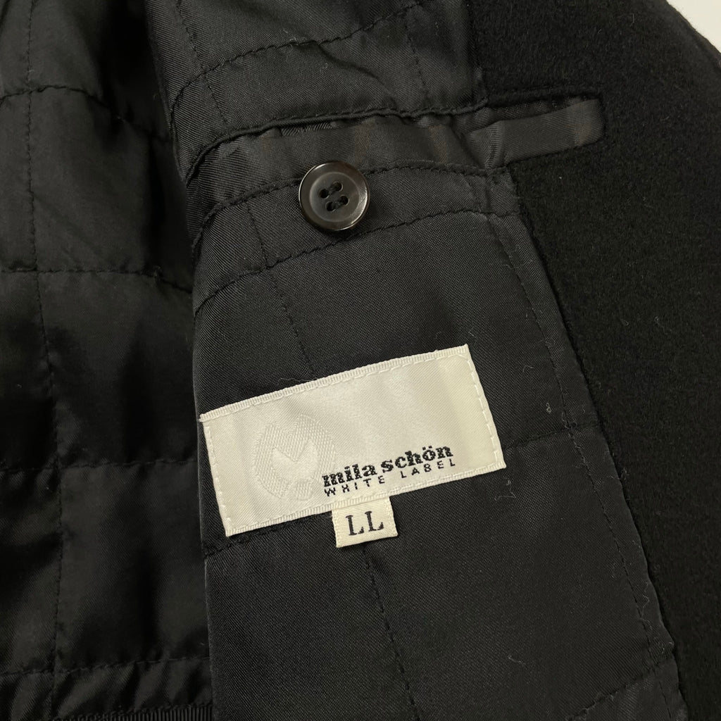 VINTAGE ヴィンテージ / ピュアカシミヤコート フード収納 ブラック 参考定価：200,000程度 SIZE:LL