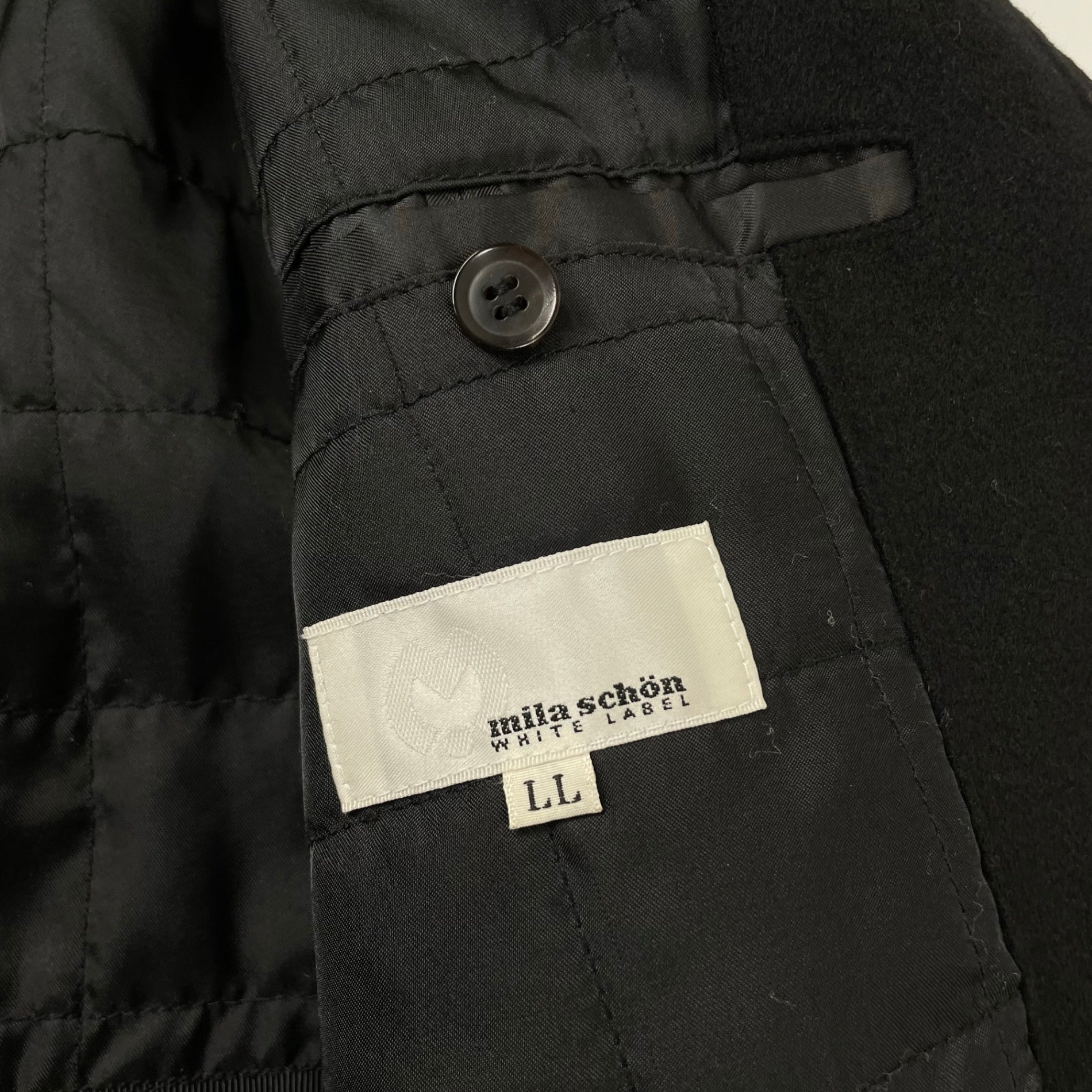 VINTAGE ヴィンテージ / ピュアカシミヤコート フード収納 ブラック 参考定価：200,000程度 SIZE:LL