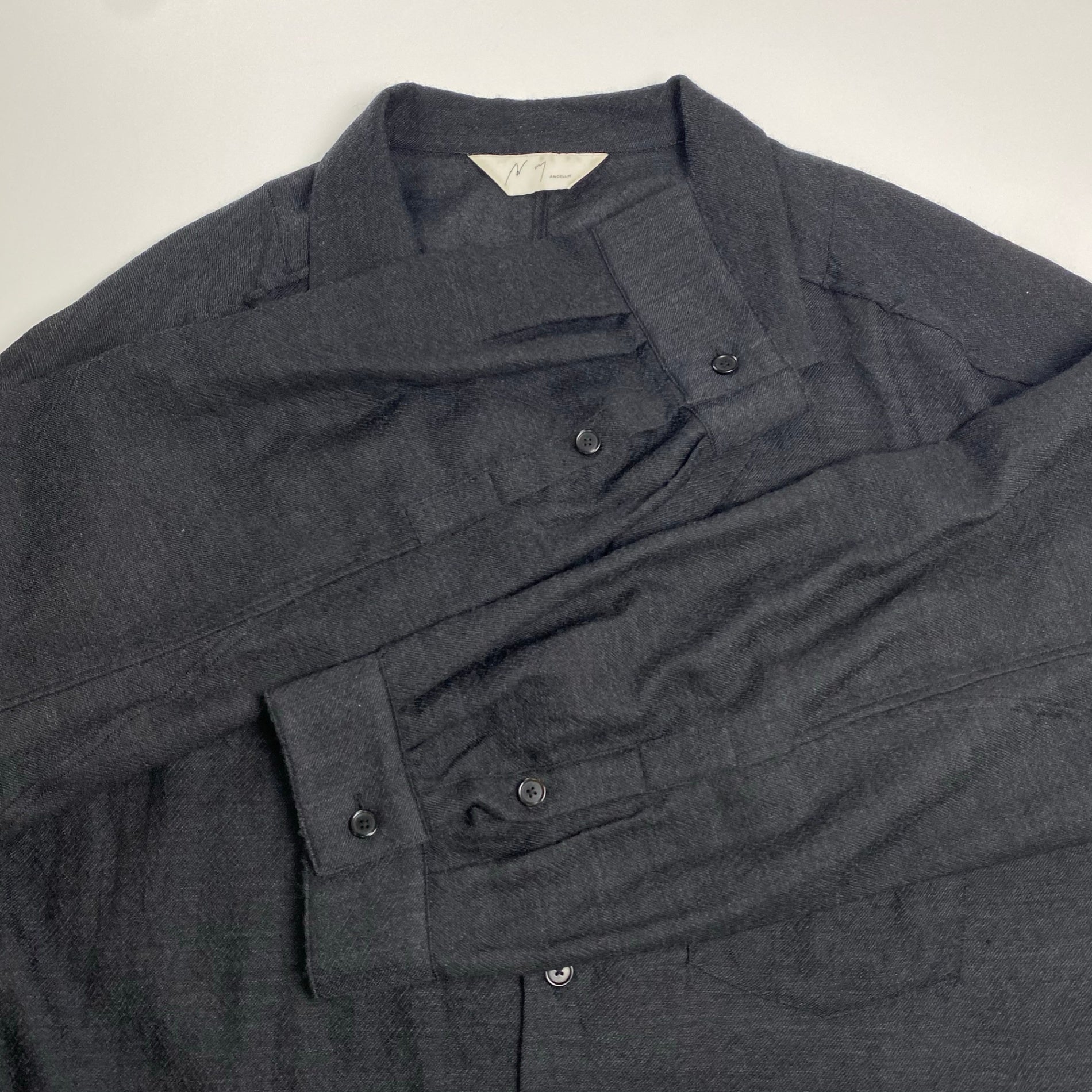 ancellm アンセルム / WOOL KERSEY TAILORED SHIRT ウールカルゼ テーラード シャツ 25AW SIZE：2
