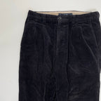 OLD GAP オールドギャップ / 00s 太畝コーデュロイ2タックワイドパンツ ブラック SIZE:31/32