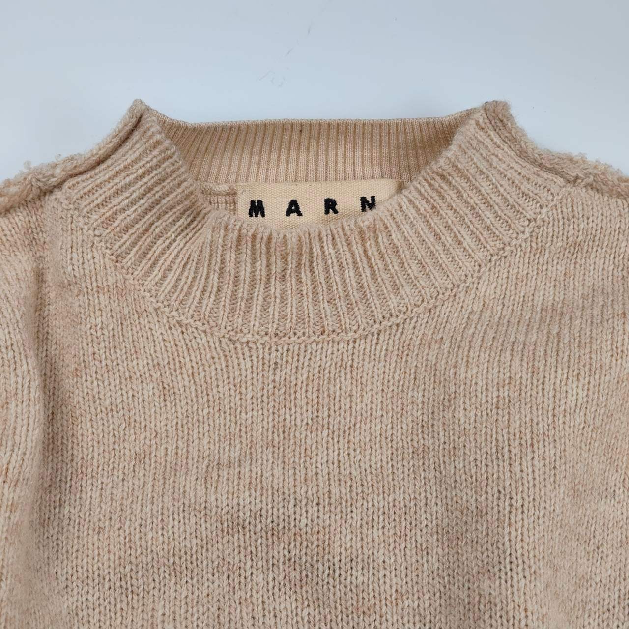 MARNI マルニ / ボーダーデザインガンジーニット 背面ボーダー ウール100％ SIZE:46(M程度)