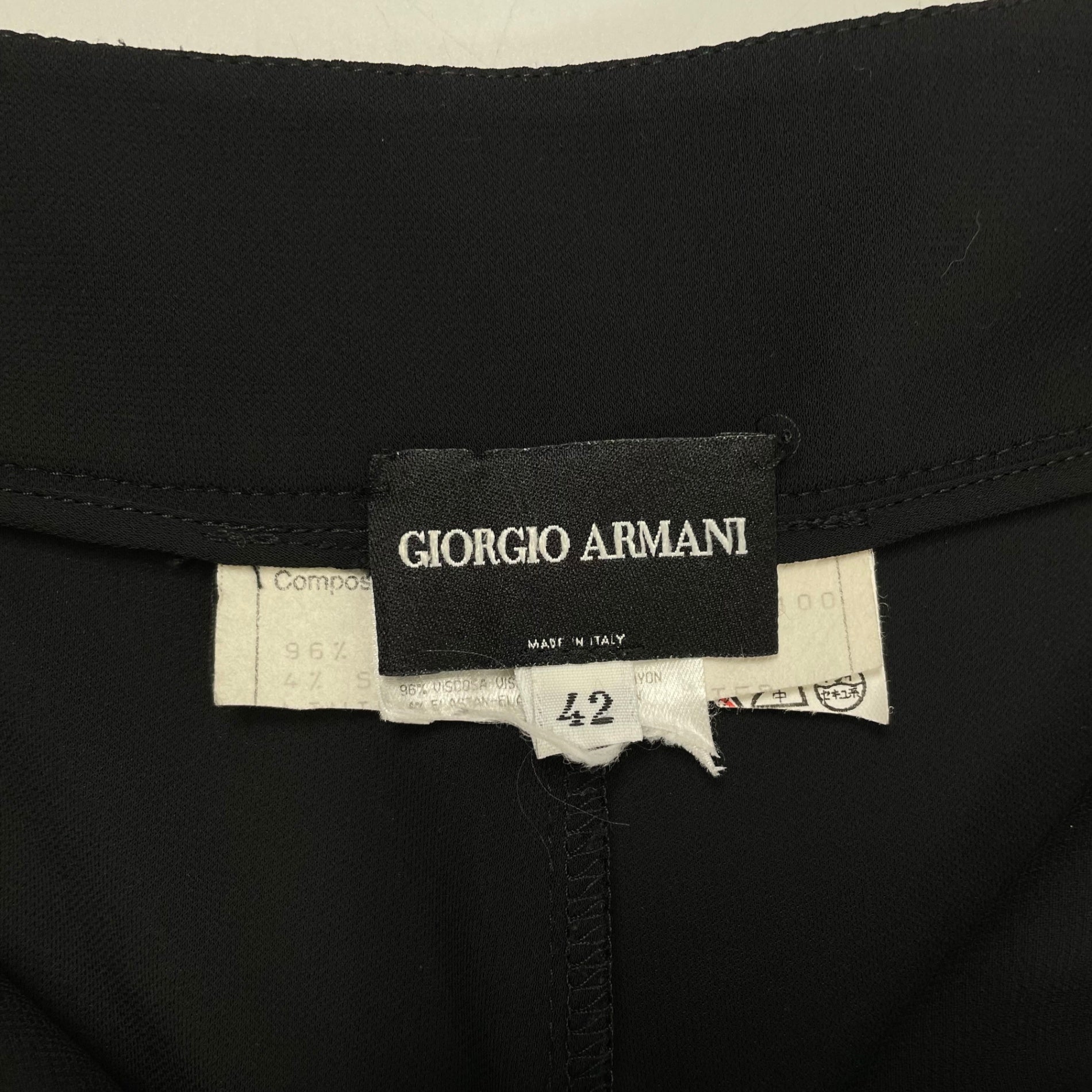 GIORGIO ARMANI / レーヨンMIXストレートパンツ BORGO21製 参考定価：160,000程度 SIZE：42
