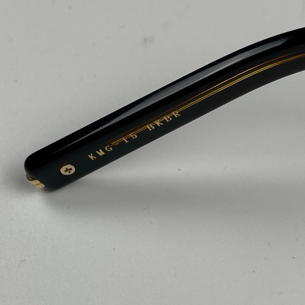 【美品】 金子眼鏡 K18シリーズ / KMG-15 BKBR 度なしレンズ 伊達メガネ 参考定価：120,000程度