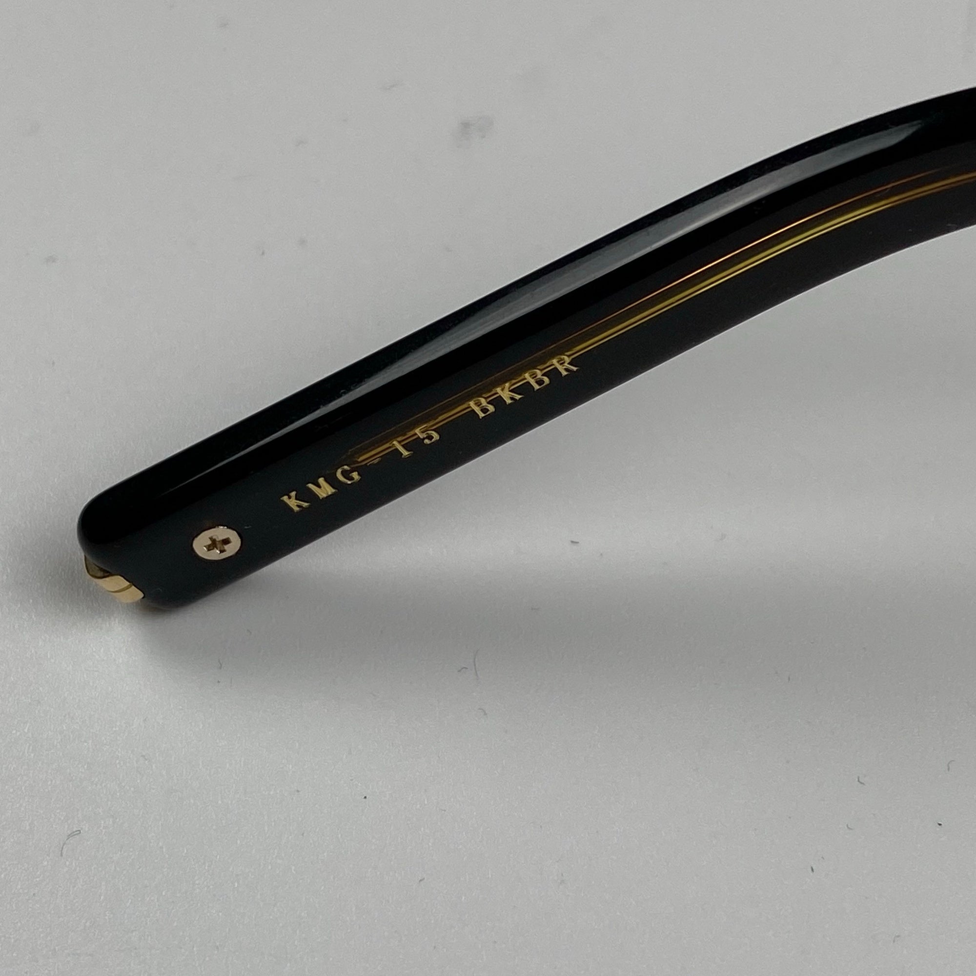 【美品】 金子眼鏡 K18シリーズ / KMG-15 BKBR 度なしレンズ 伊達メガネ 参考定価：120,000程度