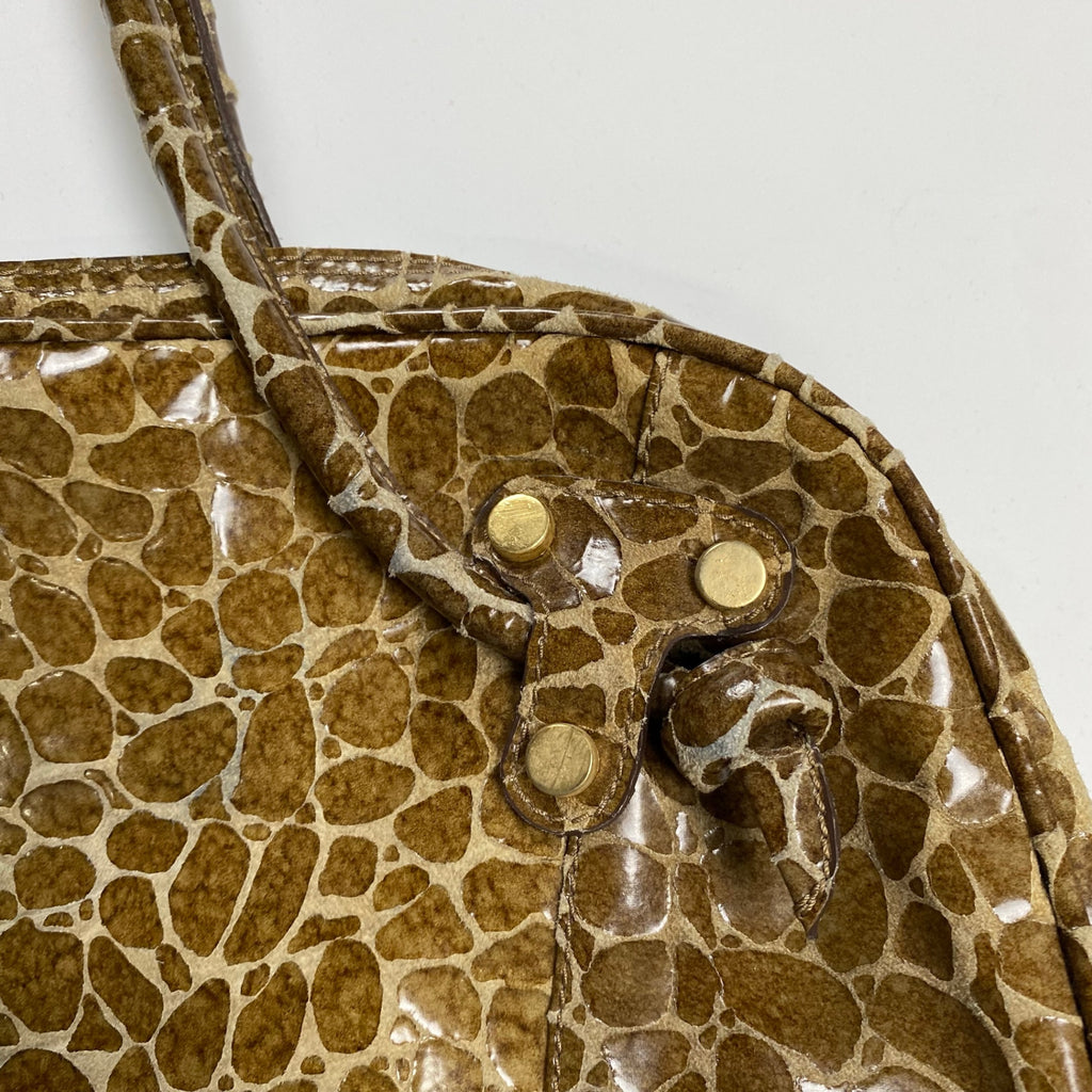 collection PRIVEE? コレクション プリヴェ / キリン柄 ハンドバッグ ボストン型 参考定価：85,000程度