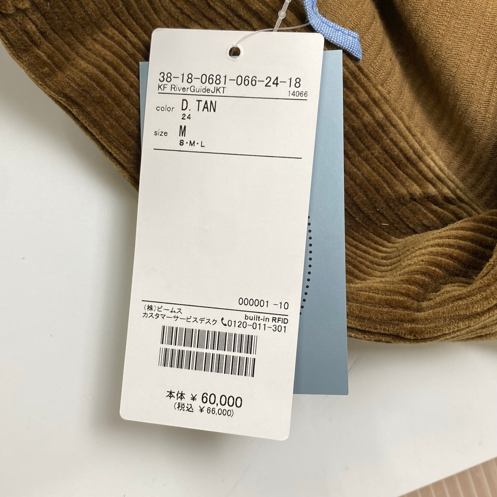 KENNETH FIELD ケネスフィールド / RIVER GUIDE JACKET 8wale corduroy タグ付 参考定価：60,000+tax SIZE:M