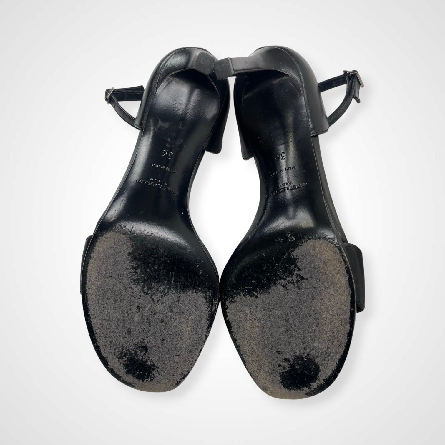 SAINT LAURENT PARIS サンローランパリ / レザーハイヒール ピンヒール 377305 ブラック SIZE:36