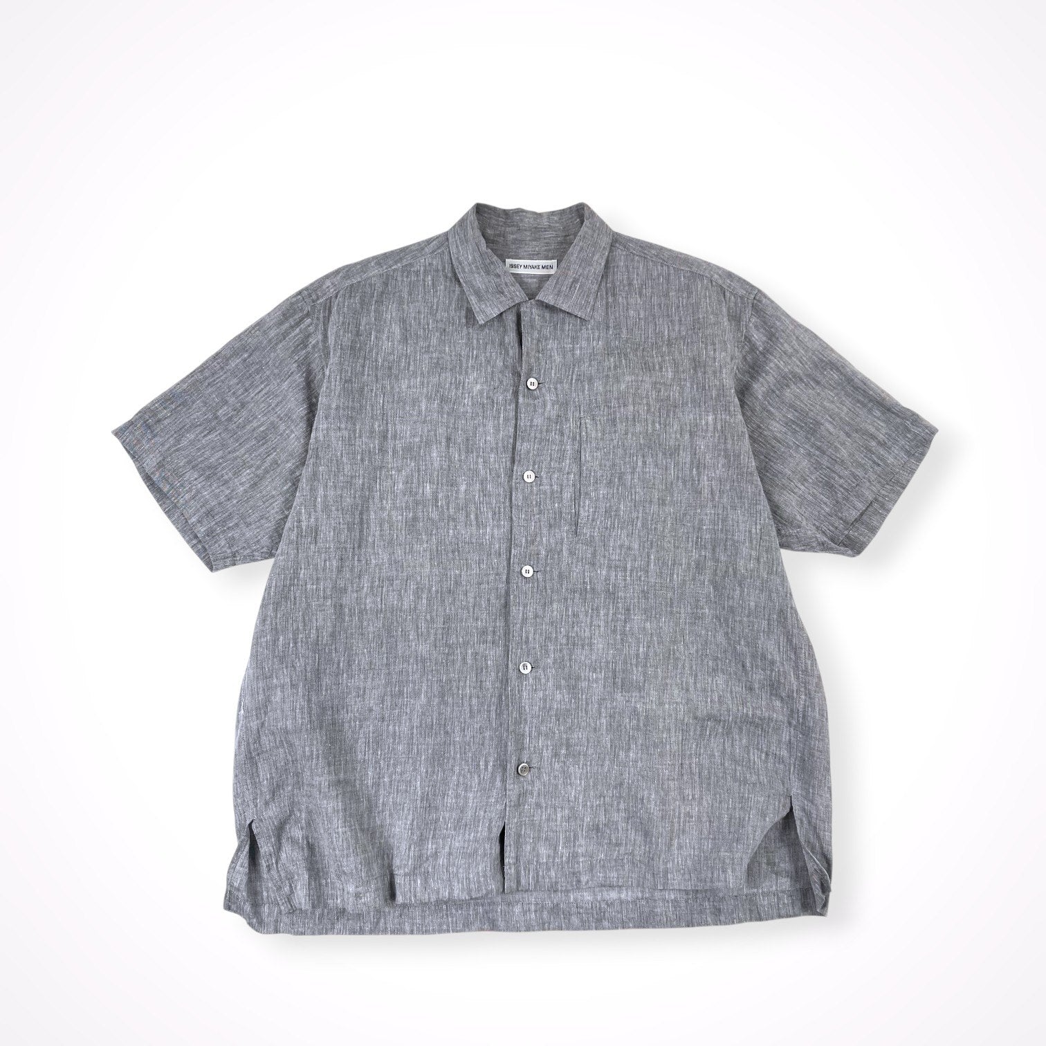 ISSEY MIYAKE MEN / 02SS リネンオープンカラーシャツ 滝沢直己期 SIZE:3