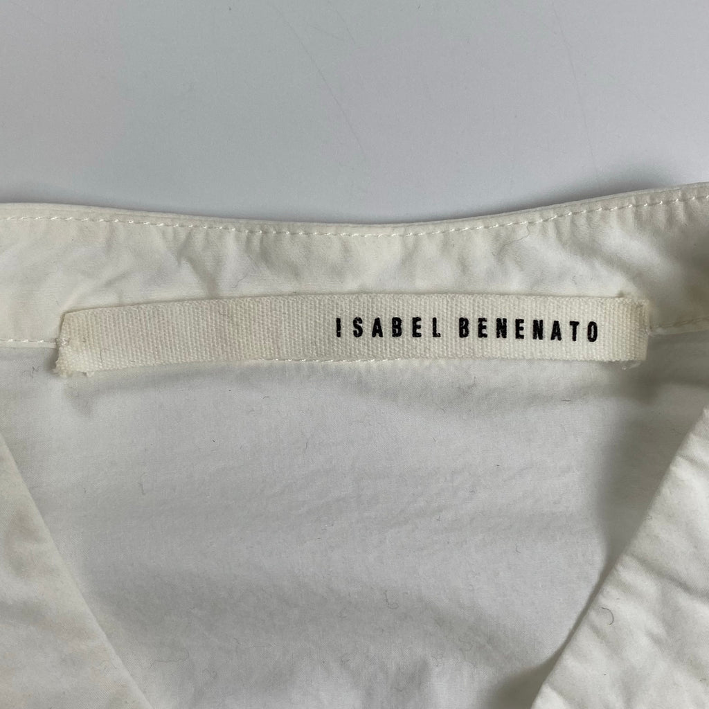 ISABEL BENENATO イザベル ベネナート / カラーレス ショートスリーブシャツ ホワイト SIZE:46