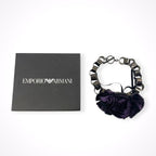 EMPORIO ARMANI / フラワーモチーフ メタルチェーンネックレス 参考定価：50,000程度
