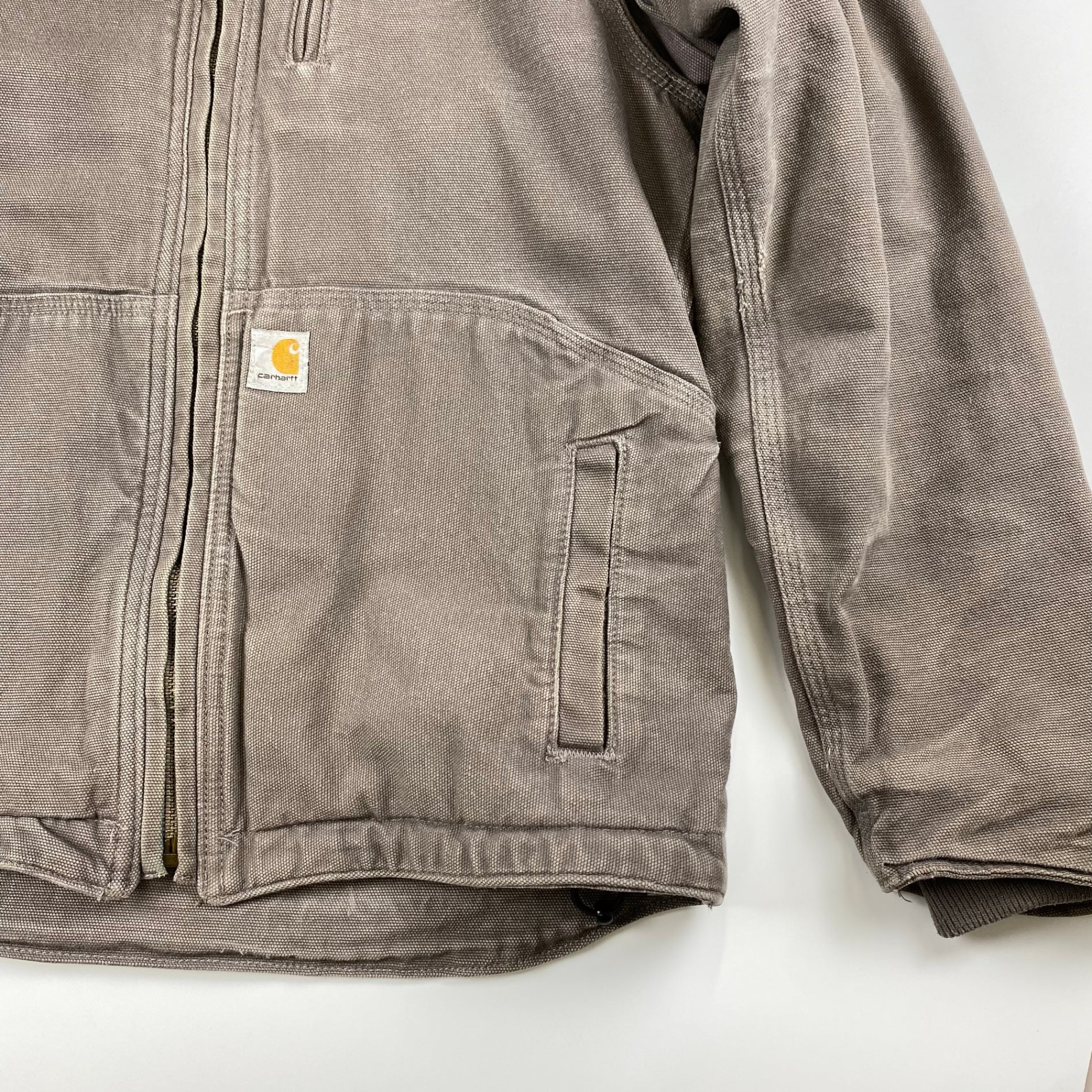 【珍品】 carhartt カーハート / キャトルミューティレーション FULL SWING ダック地 ジャケット チョコレートカラー 「キャトられ」ワッペン SIZE：S