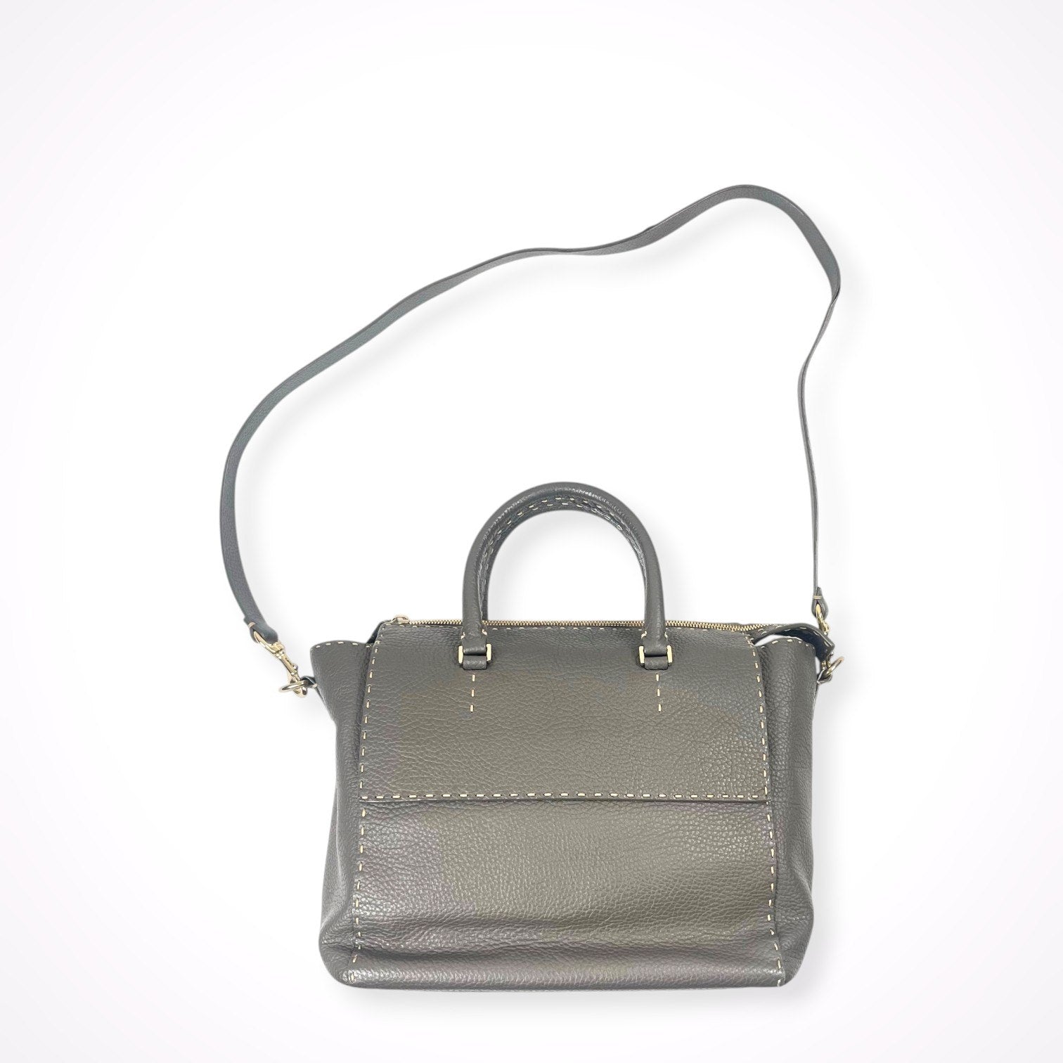 FRANCO DESSI フランコ・デッシ / レザーハンドステッチ2WAYバッグ 参考定価：90,000程度