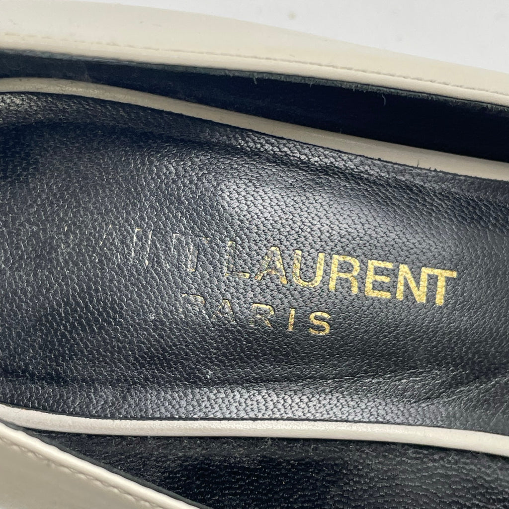 SAINT LAURENT PARIS サンローランパリ / レザーパンプス ホワイト 参考定価：90,000程度 SIZE：36 1/2