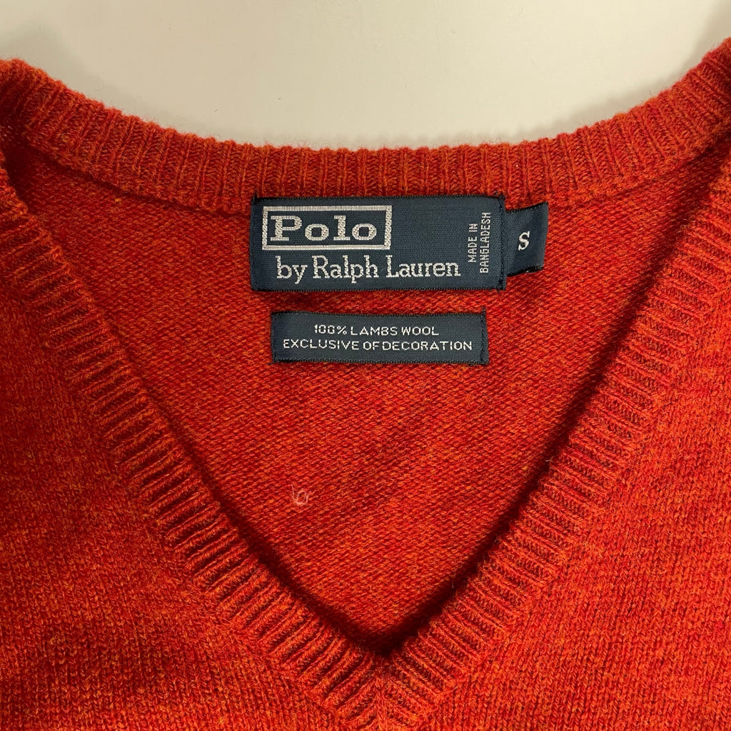 Polo by Ralph Lauren ポロバイラルフローレン / ヴィンテージ ラムウールVネックニット SIZE:S